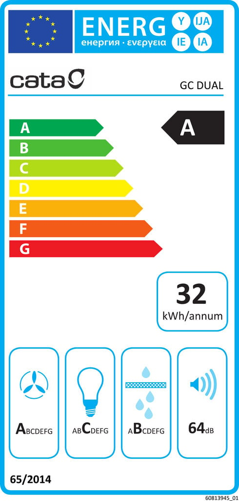 Cata GC DUAL A 45 XGWH cena un informācija | Tvaika nosūcēji | 220.lv