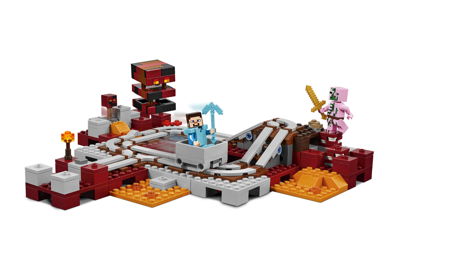 21130 LEGO® Minecraft The Nether geležinkelis cena un informācija | Konstruktori | 220.lv