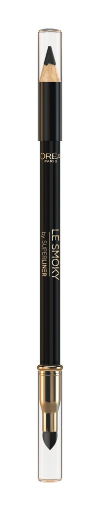 Acu kontūrzīmulis ar aplikatoru L'Oreal Paris Color Riche Le Smoky 1.2 g, 201 Black Velou цена и информация | Acu ēnas, skropstu tušas, zīmuļi, serumi | 220.lv