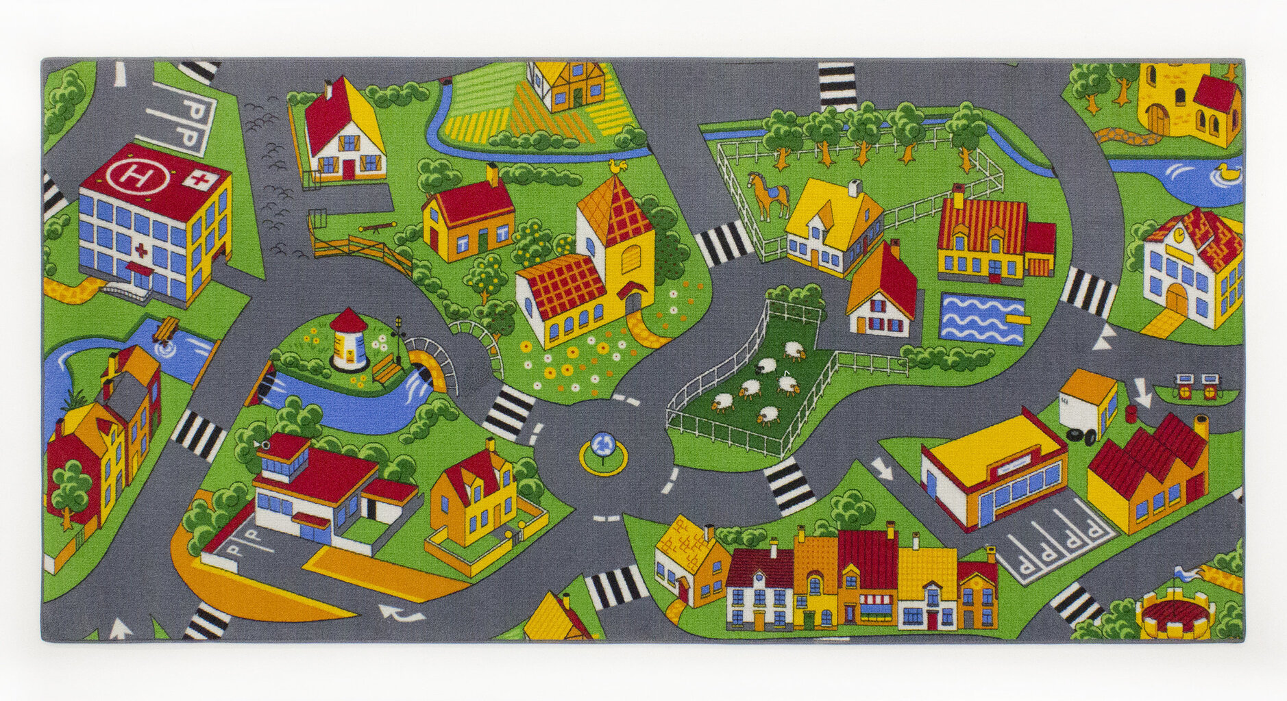 AW Rugs bērnu paklājs Little Village 95x200 cm цена и информация | Paklāji | 220.lv