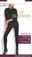 Zeķubikses sievietēm Glamour Velour 120 DEN, pelēkas