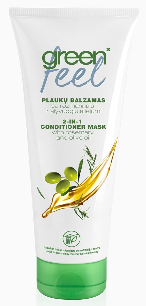 Matu balzams - maska ar rozmarīnu un olīveļļu Green Feel 250 ml cena un informācija | Matu kondicionieri, balzāmi | 220.lv