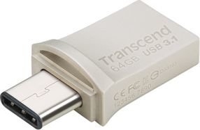 Flashdrive Transcend 64GB JetFlash 890, Silver Plating USB 3.1 Type C cena un informācija | USB Atmiņas kartes | 220.lv