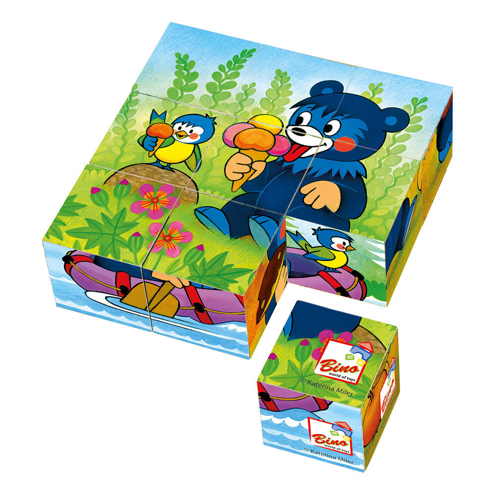 Koka puzle no klucīšiem Bino lāči cena un informācija | Rotaļlietas zīdaiņiem | 220.lv