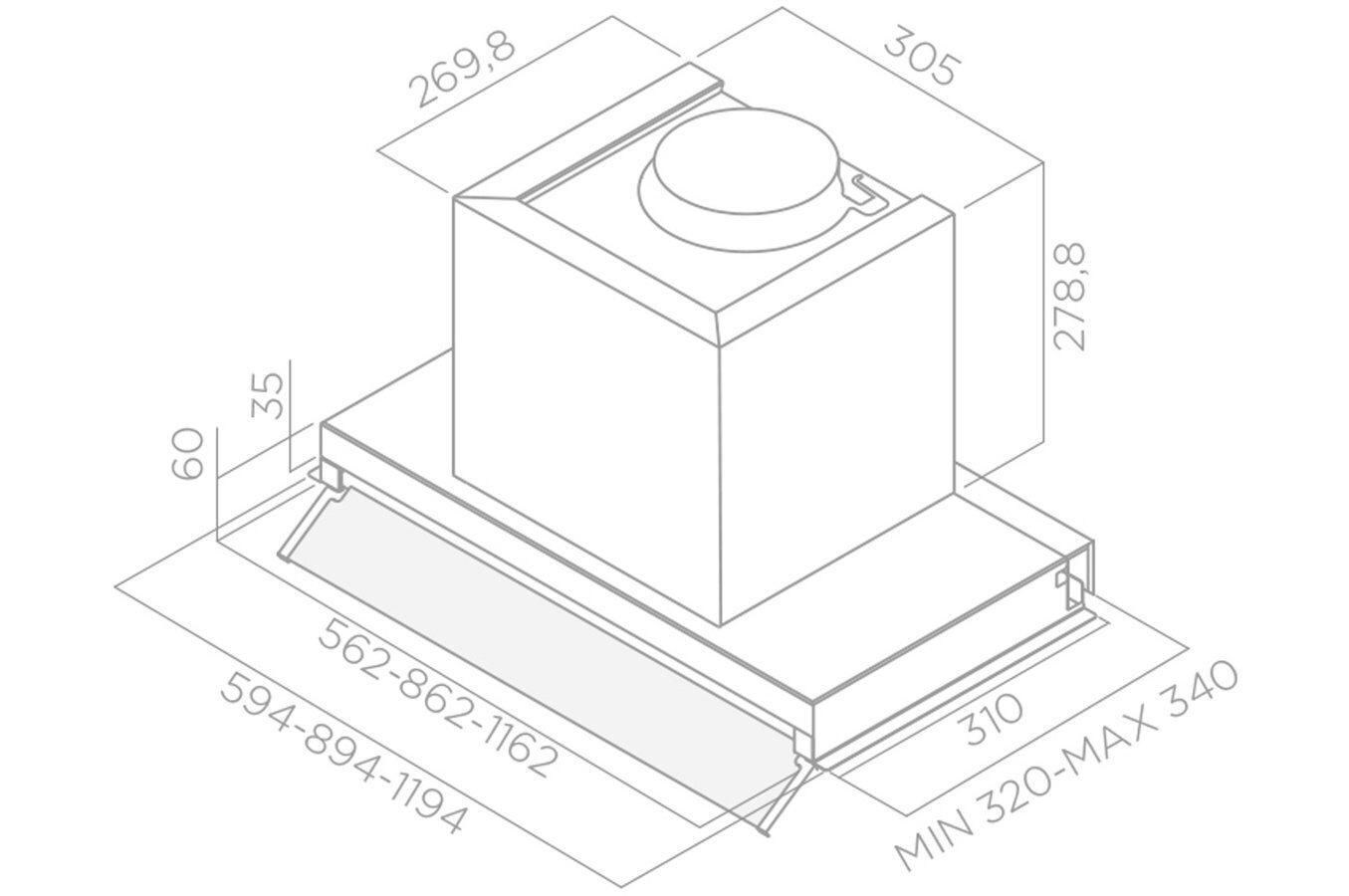 Elica BOXIN IX/A/60 цена и информация | Tvaika nosūcēji | 220.lv