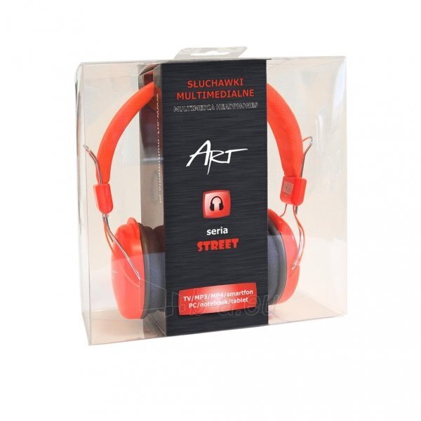 ART Multimedia Headphones STEREO with microphone AP-60MA orange cena un informācija | Austiņas | 220.lv