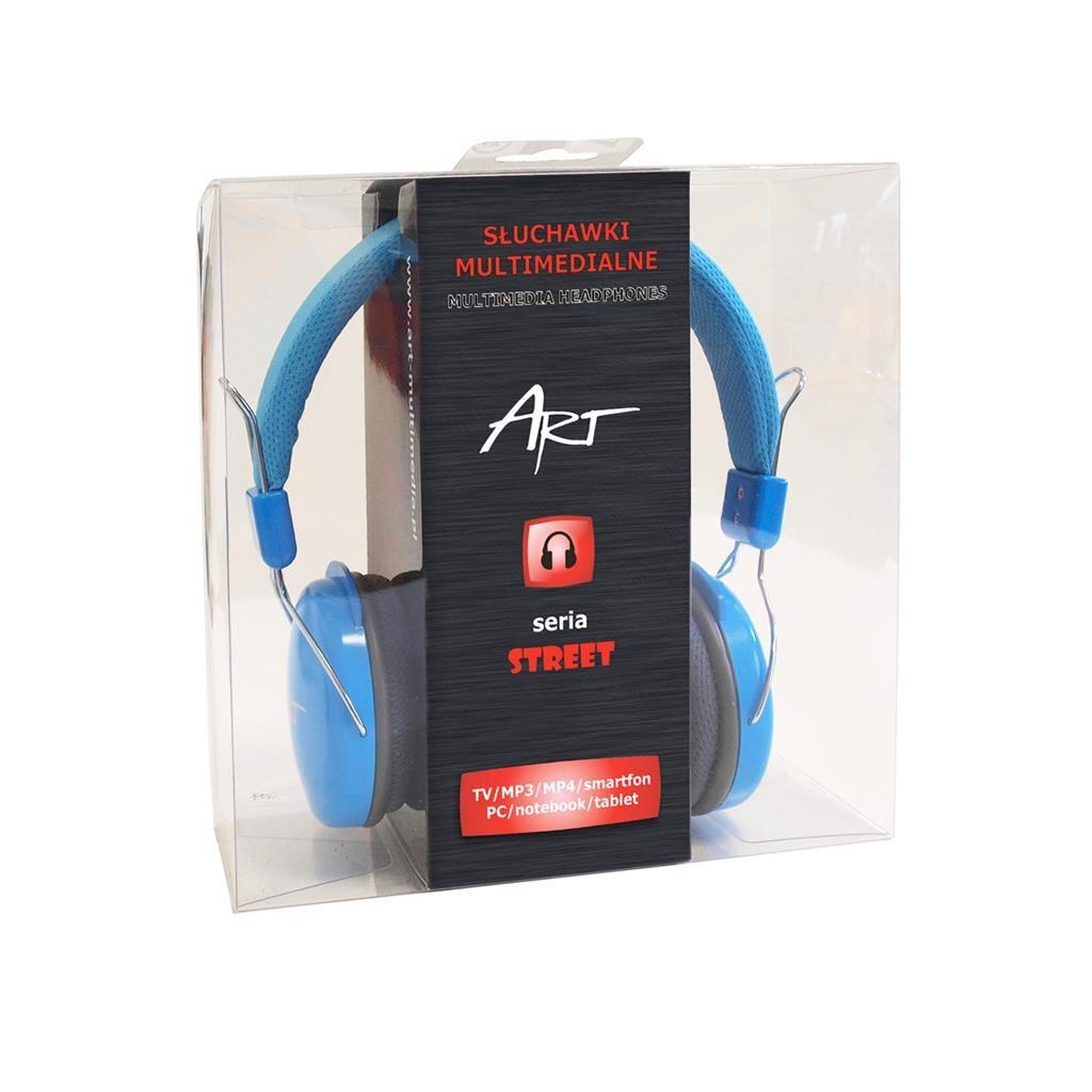ART Multimedia Headphones STEREO with microphone AP-60MB blue cena un informācija | Austiņas | 220.lv