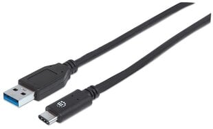 Manhattan USB 3.1 Gen2 cable, C-type / A-type M/M 1m black cena un informācija | Kabeļi un vadi | 220.lv