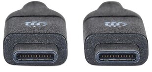 Manhattan USB 3.1 Gen2 cable, C-type / C-type M/M 1m black cena un informācija | Kabeļi un vadi | 220.lv