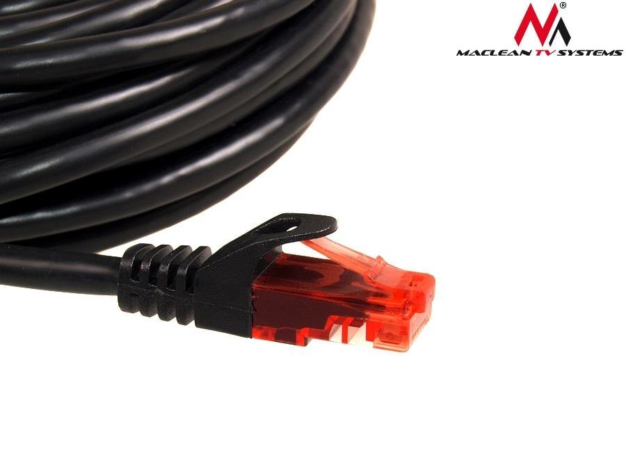 Maclean MCTV-739 Patchcord UTP cat6 Cable plug-plug 15m black цена и информация | Kabeļi un vadi | 220.lv
