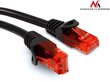 Maclean MCTV-739 Patchcord UTP cat6 Cable plug-plug 15m black цена и информация | Kabeļi un vadi | 220.lv