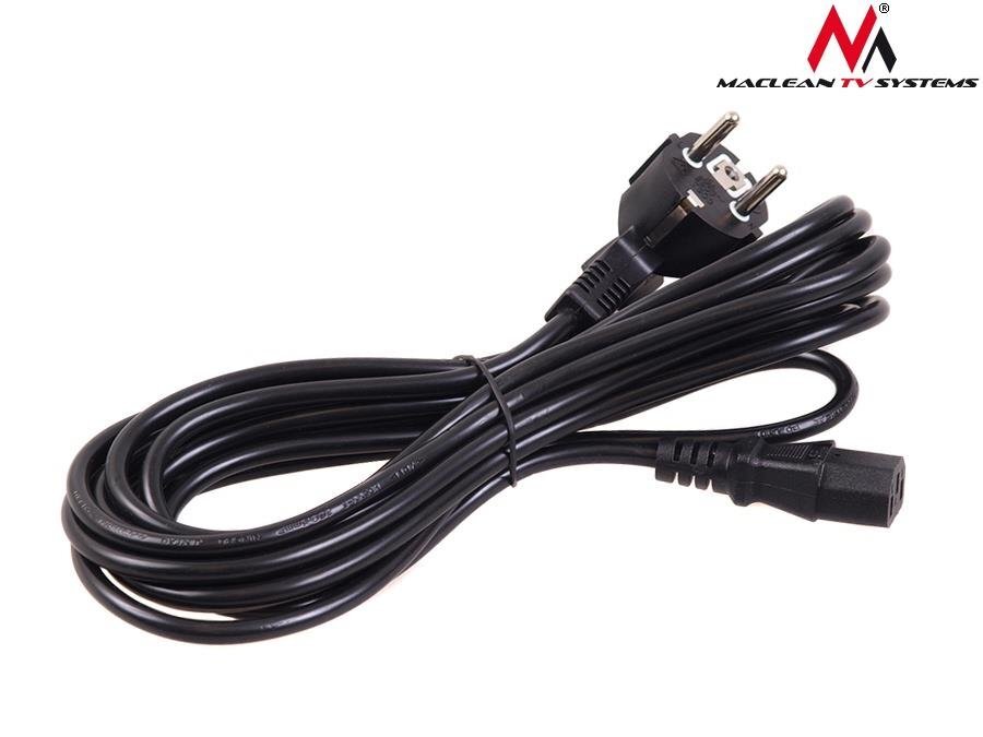 Maclean MCTV-801 Power cable 3 pin 5M plug EU cena un informācija | Kabeļi un vadi | 220.lv