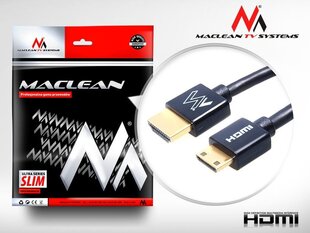 Maclean MCTV-711 1m HDMI-miniHDMI SLIM v1.4 cena un informācija | Kabeļi un vadi | 220.lv