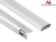 Cable cover strip Maclean MC-693 W 60x20x750mm Aluminum straight open and order cena un informācija | Kabeļi un vadi | 220.lv
