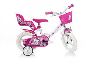 Meiteņu divritenis Dino bikes Hello Kitty 12", 124 RL-HK2 cena un informācija | Bērnu velosipēdi | 220.lv