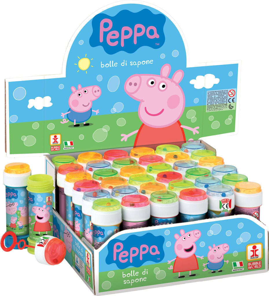 Ziepju burbuļi Dulcop Peppa Pig 60 ml, 103597000, 1 gab цена и информация | Ūdens, smilšu un pludmales rotaļlietas | 220.lv
