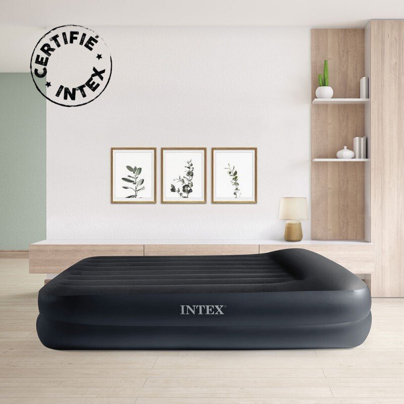 Piepūšams matracis Intex Dura-Beam Raised Queen ar integrētu pumpi, 203x152x42 cm cena un informācija | Piepūšamie matrači un mēbeles | 220.lv