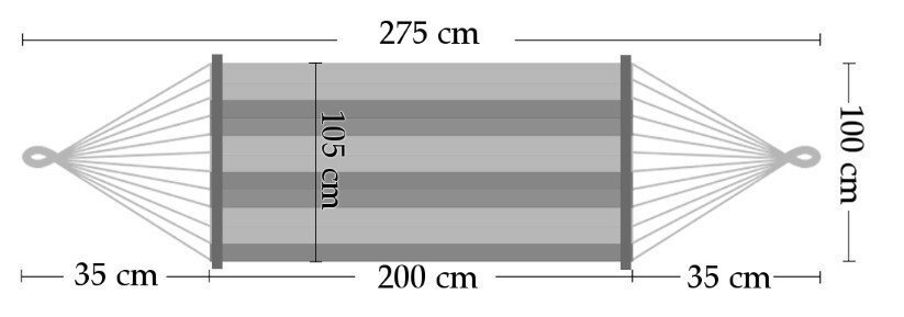 Šūpuļtīkls 100x200 cm cena un informācija | Šūpuļtīkli | 220.lv