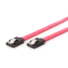 Gembird Serial ATA III 100 cm Data Cable, metal clips, red цена и информация | Кабели и провода | 220.lv