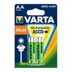 Baterijas VARTA R6 800 mAh 2pcs SOLAR cena un informācija | Baterijas | 220.lv