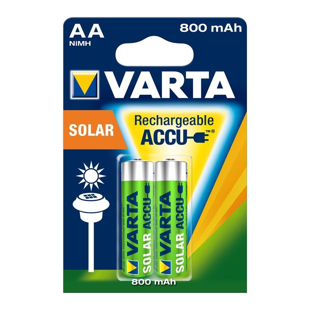 Baterijas VARTA R6 800 mAh 2pcs SOLAR cena un informācija | Baterijas | 220.lv