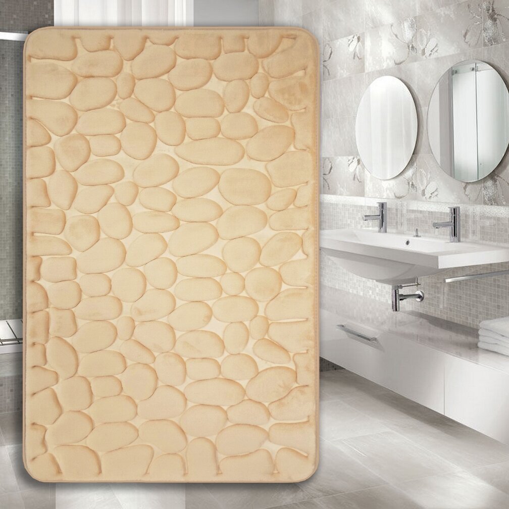 Memory foam paklājs "Benedomo" Beige, 60x100 cm цена и информация | Vannas istabas aksesuāri | 220.lv