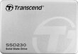 Transcend 230S 256GB SATA3 (TS256GSSD230S) цена и информация | Iekšējie cietie diski (HDD, SSD, Hybrid) | 220.lv