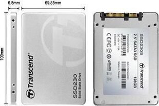 Transcend 230S 256GB SATA3 (TS256GSSD230S) цена и информация | Внутренние жёсткие диски (HDD, SSD, Hybrid) | 220.lv