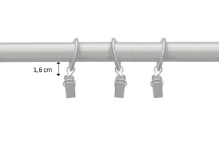 Double metal curtain rod 16 mm + 16 mm ELIZA, 360 cm, antique цена и информация | Карнизы | 220.lv