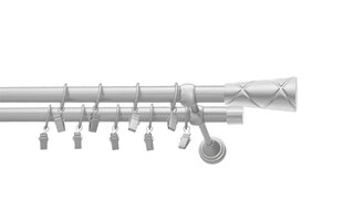 Double metal curtain rod 16 mm + 16 mm ELIZA, 360 cm, antique cena un informācija | Aizkaru stangas, karnīzes | 220.lv