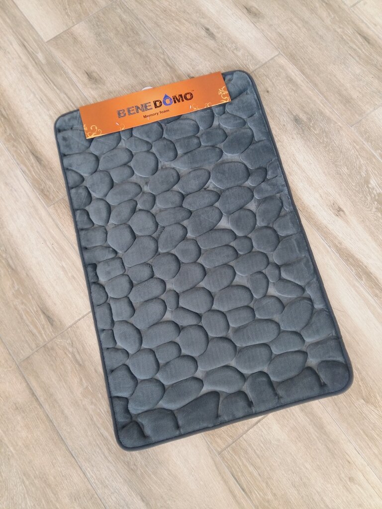 Memory foam paklājs "Benedomo" Deep grey, 50x80 cm цена и информация | Vannas istabas aksesuāri | 220.lv