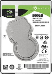 Seagate BarraCuda 2.5" 500 GB (ST500LM030) cena un informācija | Iekšējie cietie diski (HDD, SSD, Hybrid) | 220.lv