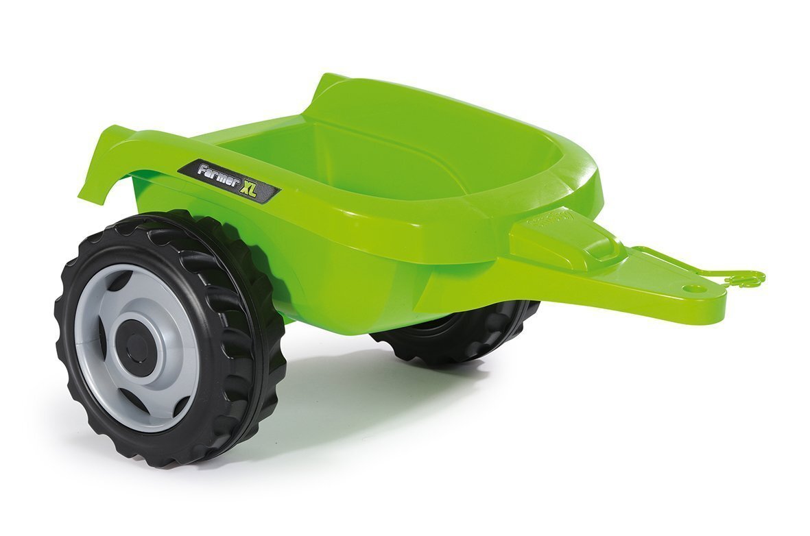 Bērnu traktors ar piekabi Smoby Farmer XL, zaļš cena un informācija | Rotaļlietas zēniem | 220.lv