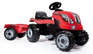 Traktors ar piekabi Smoby Farmer XL, ar pedāļiem, sarkans цена и информация | Игрушки для мальчиков | 220.lv