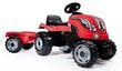 Traktors ar piekabi Smoby Farmer XL, ar pedāļiem, sarkans цена и информация | Rotaļlietas zēniem | 220.lv