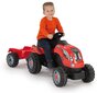 Traktors ar piekabi Smoby Farmer XL, ar pedāļiem, sarkans цена и информация | Rotaļlietas zēniem | 220.lv