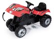 Traktors ar piekabi Smoby Farmer XL, ar pedāļiem, sarkans цена и информация | Rotaļlietas zēniem | 220.lv