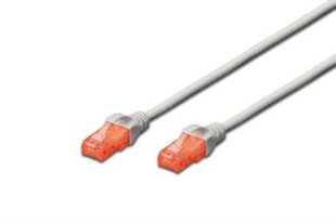 DIGITUS Premium CAT 6 UTP patch cable, Length 3m, Color grey LSZH cena un informācija | Kabeļi un vadi | 220.lv