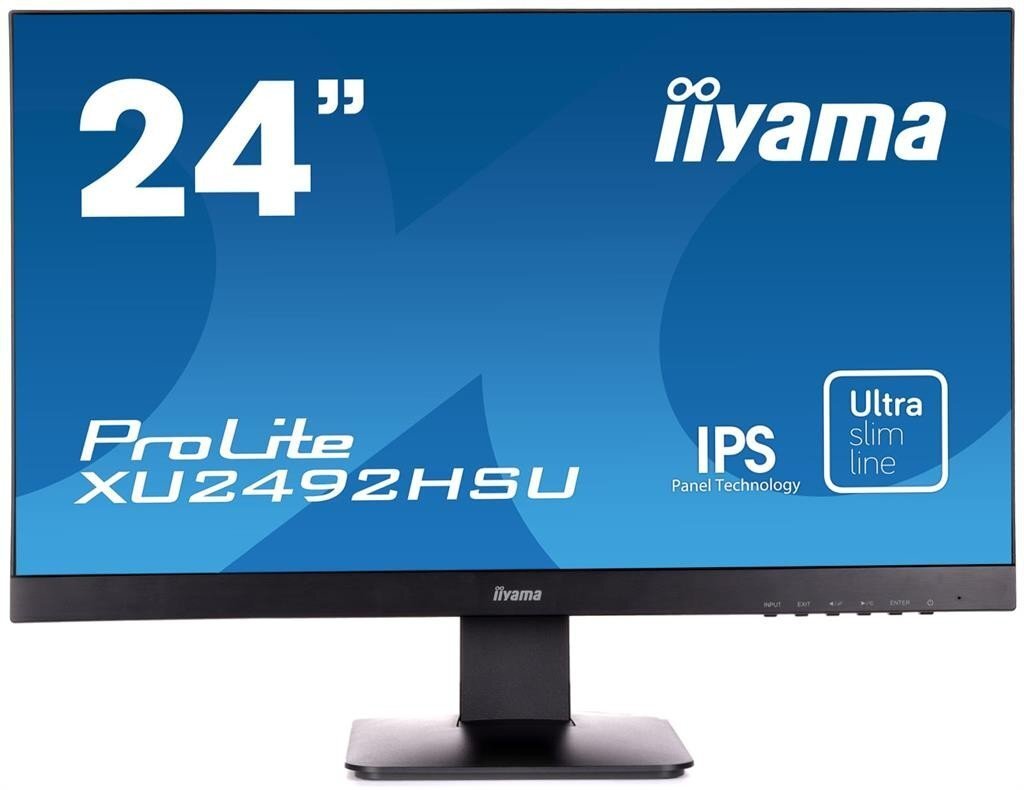 23.8 Full HD IPS monitors Iiyama Ultra slim line ProLite XU2492HSU-B1 цена и информация | Monitori | 220.lv