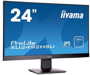 23.8 Full HD IPS monitors Iiyama Ultra slim line ProLite XU2492HSU-B1 цена и информация | Мониторы | 220.lv