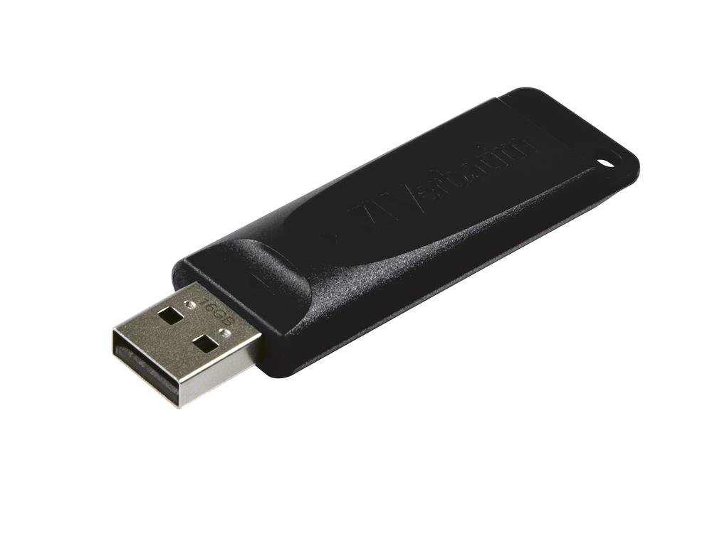 USB atmiņa Verbatim - Slider 16GB, melna цена и информация | USB Atmiņas kartes | 220.lv