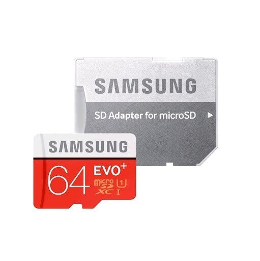 Samarng MicroSDXC Evo+ 64GB Class 10 ar adapteri cena un informācija | Atmiņas kartes mobilajiem telefoniem | 220.lv
