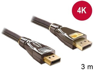 Кабель Delock Displayport 1.2 вилка > Displayport вилка 4K 1 м PREMIUM цена и информация | Адаптеры и USB разветвители | 220.lv