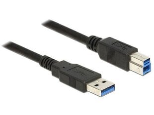 Delock Cable USB 3.0 Type-A male > USB 3.0 Type-B male 0.5 m black cena un informācija | Kabeļi un vadi | 220.lv