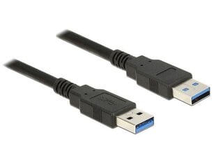 Delock Cable USB 3.0 Type-A male > USB 3.0 Type-A male 0.5m black cena un informācija | Kabeļi un vadi | 220.lv