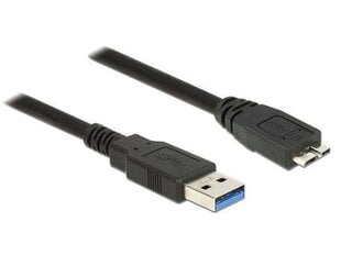 Delock Cable USB 3.0 Type-A male > USB 3.0 Type Micro-B male 0.5m black cena un informācija | Kabeļi un vadi | 220.lv