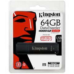 Kingston pendrive USB 64GB USB 3.0 256 AES FIPS 140-2 Level 3 (Management Ready) цена и информация | USB накопители | 220.lv