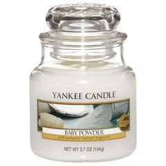 Aromātiskā svece Yankee Candle Baby Powder 104 g cena un informācija | Sveces un svečturi | 220.lv