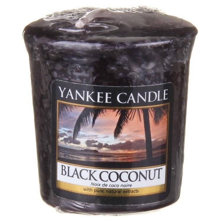 Yankee Candle Black Coconut Candle - Votive candle 49.0g cena un informācija | Sveces un svečturi | 220.lv