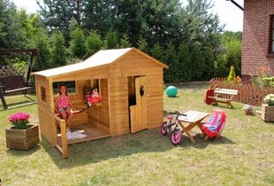 Деревянный домик «Elija» 4IQ цена и информация | Детские игровые домики | 220.lv